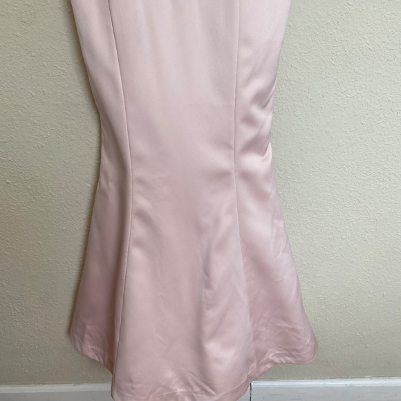 House of CB Violette‎ blush satin fishtail dress/gown maxi size NWOT Size S - Picture 14 of 16